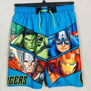 Marvel Avengers Swim Trunks Lined Shorts Youth Child Boys Size Large UPF 50 Hulk